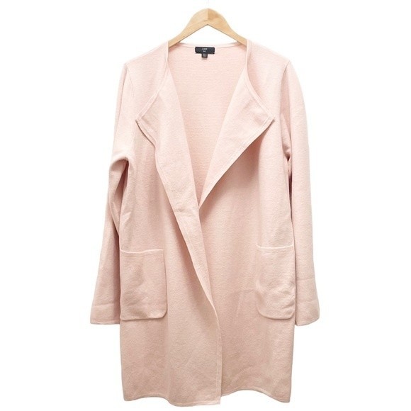 J. Crew 365 Juliette Collarless Long Sweater Blazer Ballet Pink Women’s Size XL - Picture 2 of 11